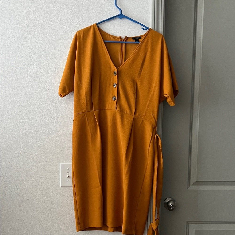 Ann Taylor Factory Golden Buttoned Mini Dress